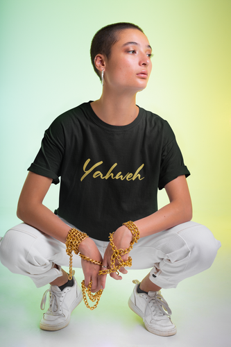 Yahweh Unisex Gold Lettered-T-shirt